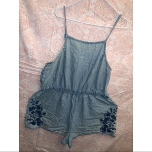 Plus Size Mossimo Denim Romper